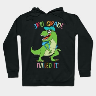 Dinosaur 3RD GRADE Nailed It Graduation Kids Hoodie